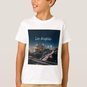 Camiseta Skyline da Califórnia em Los Angeles à noite