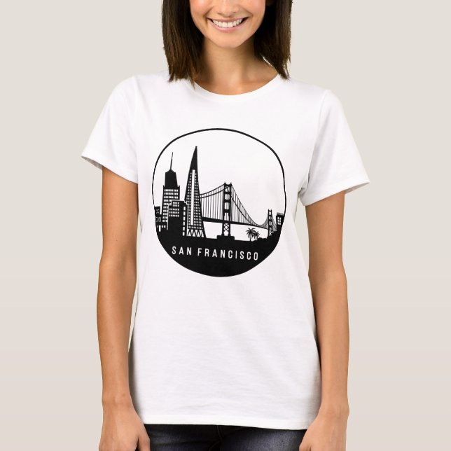 Camiseta Skyline da Califórnia em São Francisco (Frente)
