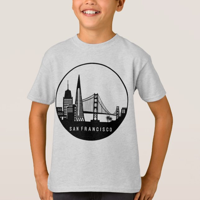 Camiseta Skyline da Califórnia em São Francisco (Frente)
