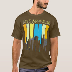 Camiseta Skyline da cidade de Los Angeles - Estilo retroati