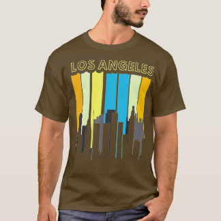 Camiseta Skyline da cidade de Los Angeles - Estilo retroati