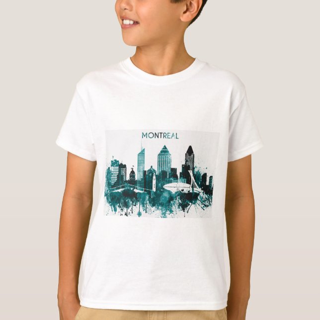 Camiseta Skyline da cidade de Montreal (Frente)