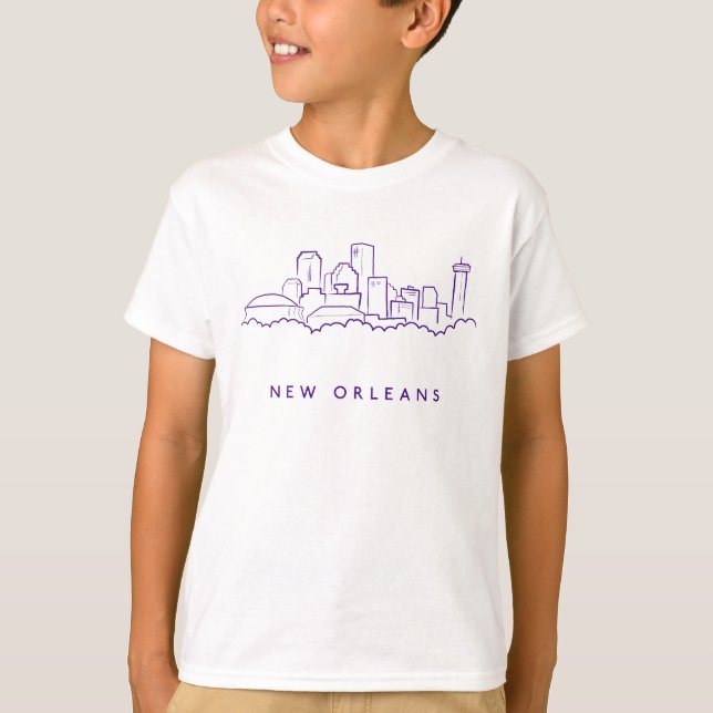 Camiseta Skyline da cidade de Nova Orleães (Frente)