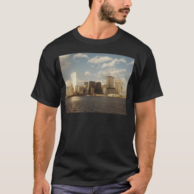 Camiseta Skyline da Nova Iorque antes de 9/11 das torres (Frente)