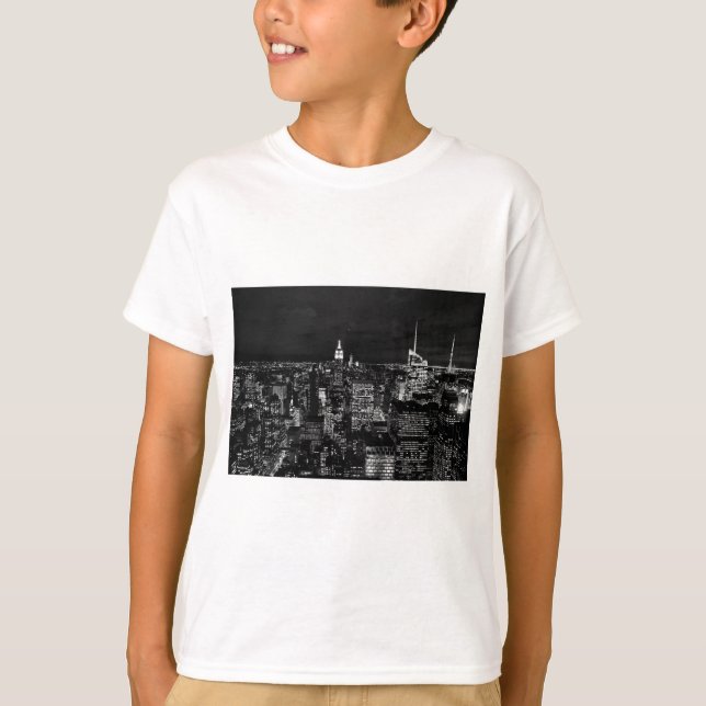Camiseta Skyline da Nova Iorque Night (Frente)