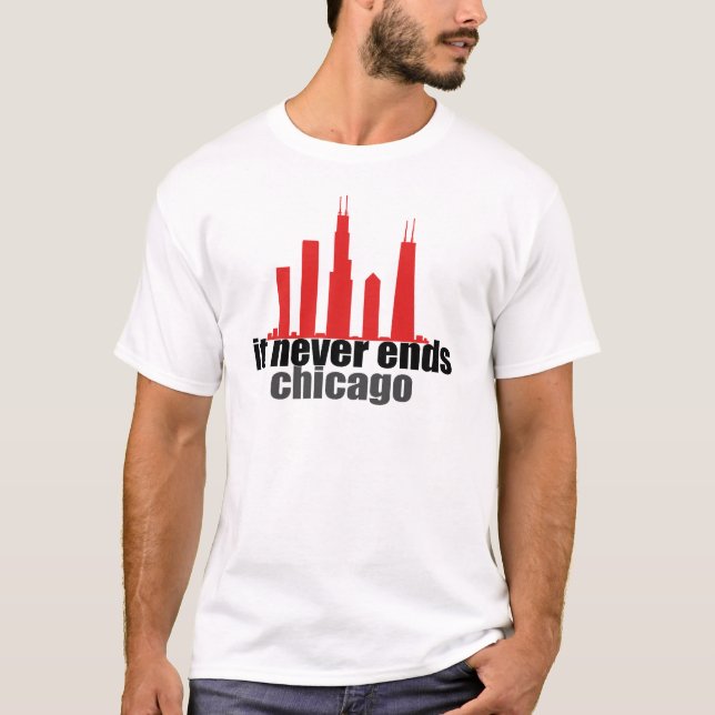 Camiseta Skyline de Chicago (Frente)