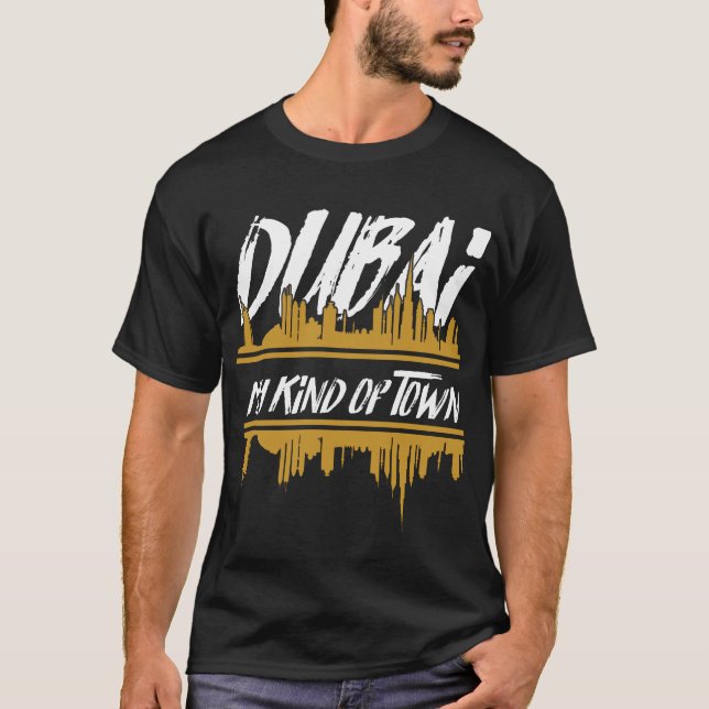 Camiseta Skyline de Dubai emirava arranha-céus da cidade do (Frente)