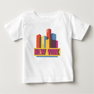 Camiseta Skyline de néon da Nova Iorque  