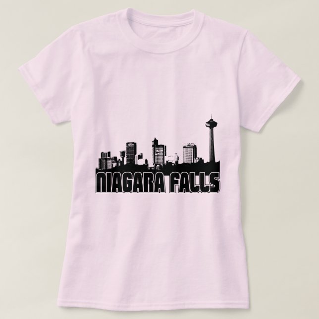 Camiseta Skyline de Niagara Falls (Frente do Design)