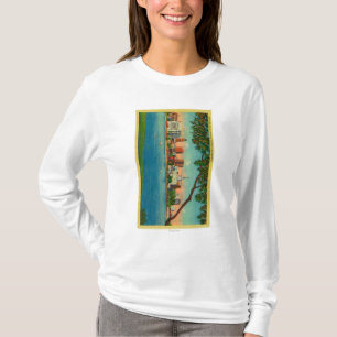 Camiseta Skyline de Oakland através do lago Merritt