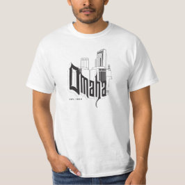 Camiseta Skyline de Omaha/t-shirt da tipografia