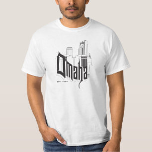 Camiseta Skyline de Omaha/t-shirt da tipografia