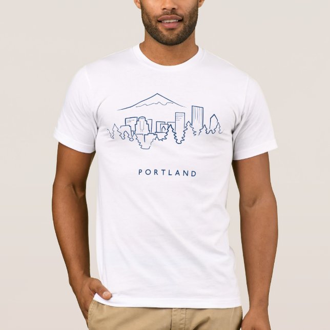Camiseta Skyline de Portland (Frente)