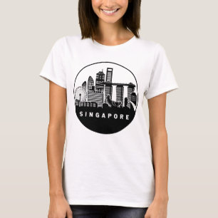 Camiseta Skyline de Singapura