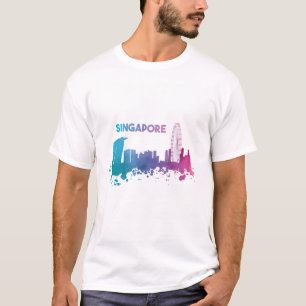 Camiseta skyline de Singapura