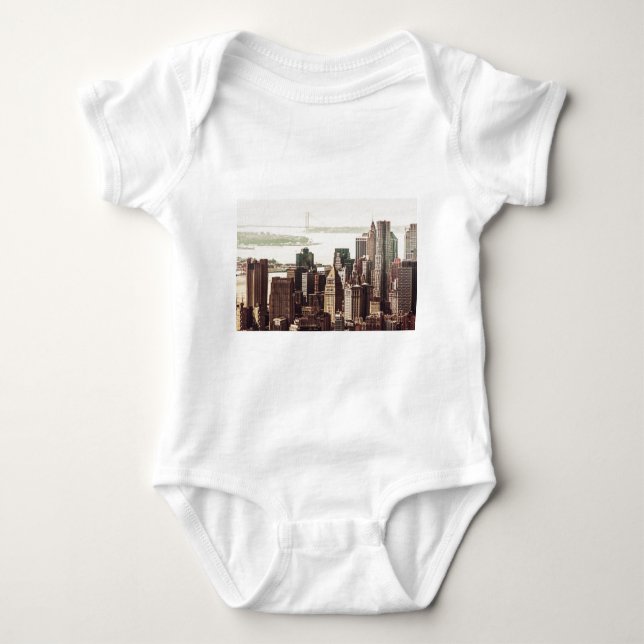 Camiseta Skyline do Lower Manhattan - vista do Midtown (Frente)