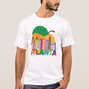 Camiseta Skyline do pêssego de Atlanta, Geórgia  