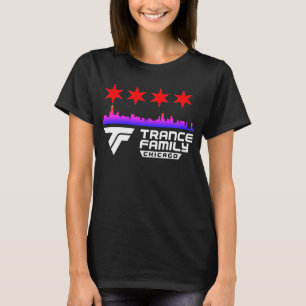 Camiseta Skyline & estrelas da cidade da família do Trance