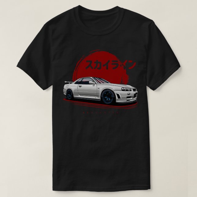 Camiseta Skyline GTR R34 1 (Frente do Design)