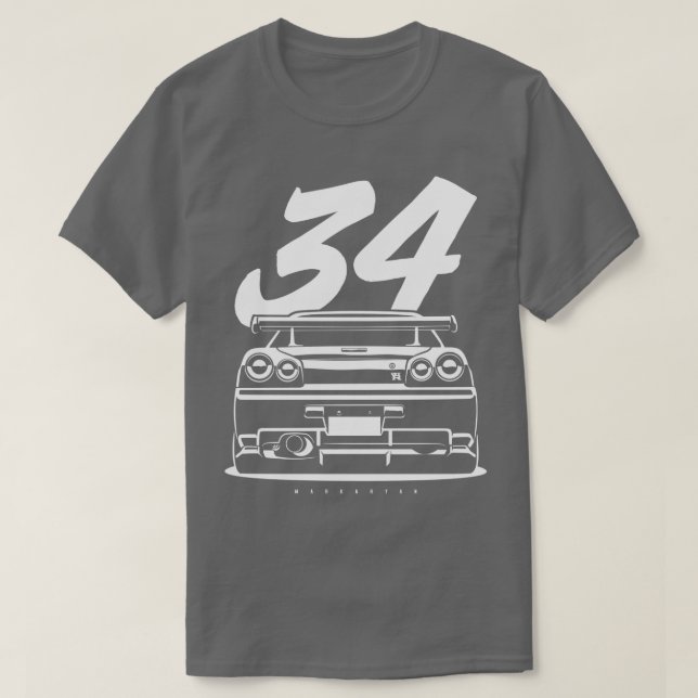 Camiseta Skyline R34 GTR 3 (Frente do Design)