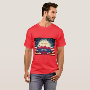 Camiseta Skyline retro de Las Vegas Nevada
