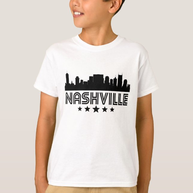 Camiseta Skyline retro de Nashville (Frente)