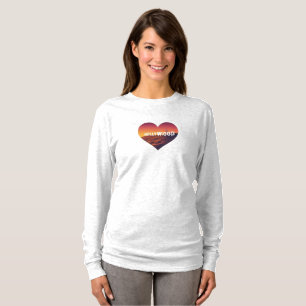 Camiseta Skyline Sunset e Tipografia de Hollywood em Los An