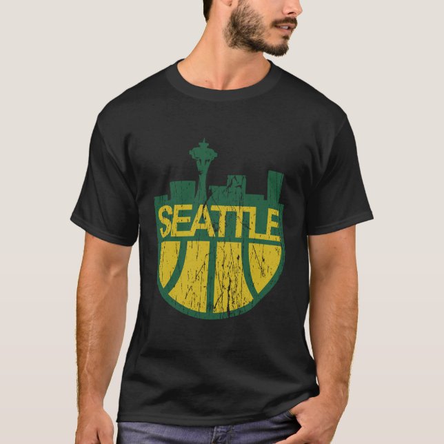 Camiseta Skyline Supersônico em Seattle (Frente)