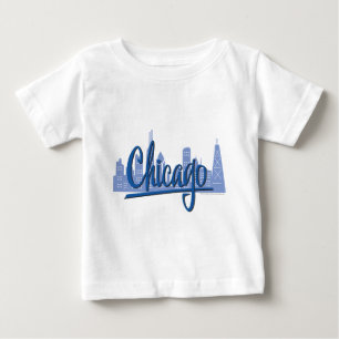 Camiseta Skyline ventosa da cidade de Chicago