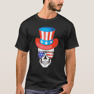 Camiseta Skype Tio Sam American Independence Day Flag Sun