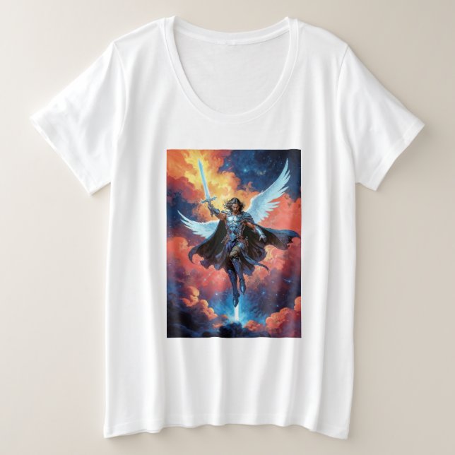 Camiseta Skywarden Warrior Archangel Michael (Frente do Design)