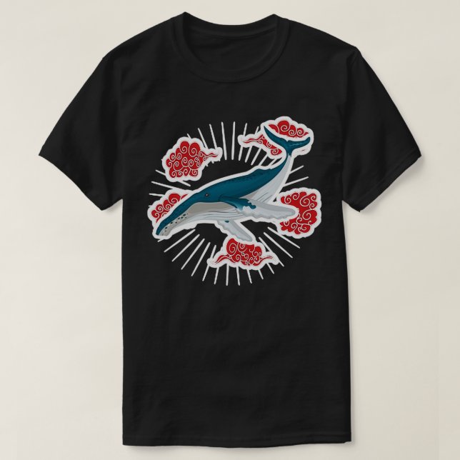 Camiseta Skywhale Floating In The CloudsSkywhale Australian (Frente do Design)