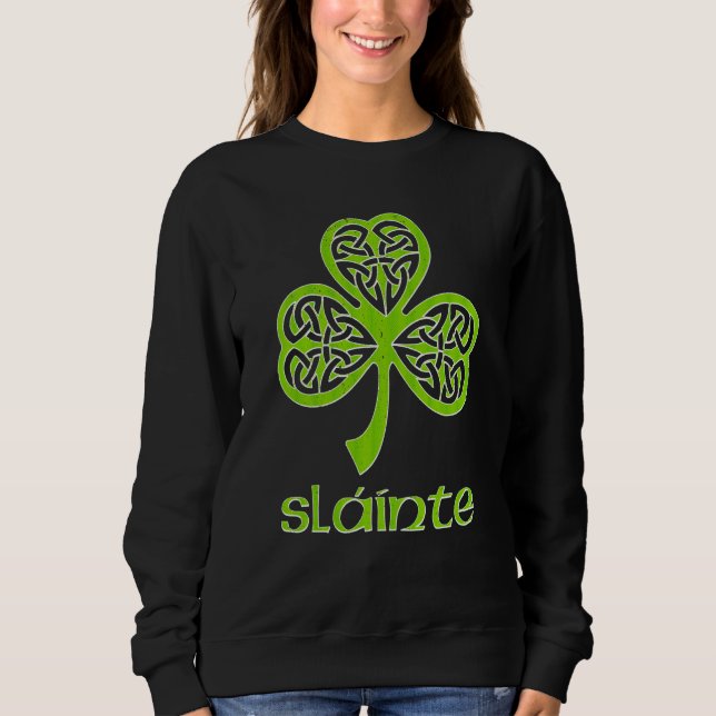 Camiseta Sláinte Celtic Knot C St Patrick's Day Gaelic Slai (Frente)