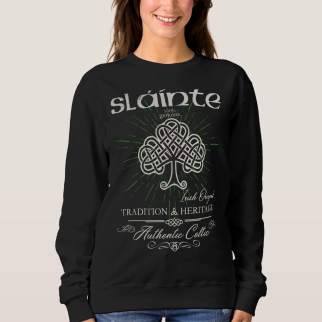 Camiseta Sláinte Celtic Knot Tree of Life St Patrick's Day (Frente)