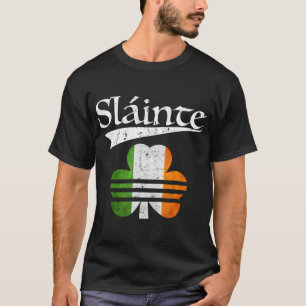 Camiseta Slainte Irish T Shirt Dia de São Patrício Irelan