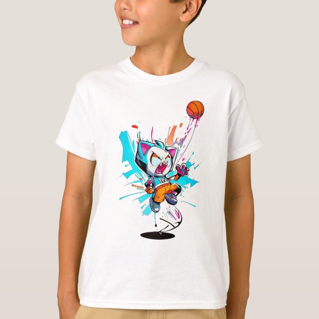 Camiseta "Slam Dunk Cat" (Frente)