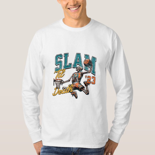 Camiseta Slam 'Til Death Basball Skeleton (Frente)