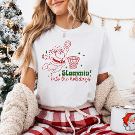Camiseta Slammin’ Into the Holidays Basketball Christmas