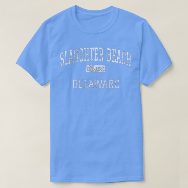 Camiseta Slaughter Beach Delaware DE Vintage (Frente do Design)