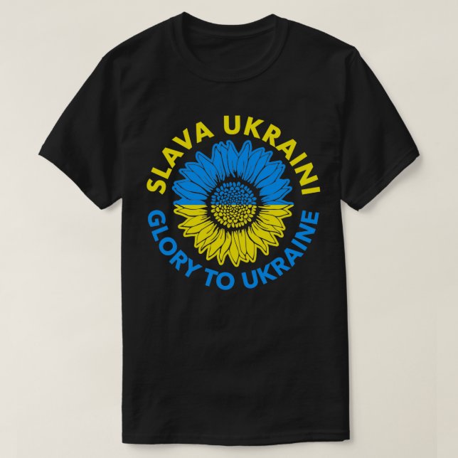 Camiseta Slava Ucraniano Glória à Ucrânia  (Frente do Design)