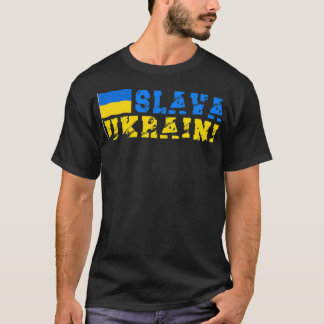 Camiseta Slava Ucraniano Ucrânia apoia o Orgulho de Bandeir