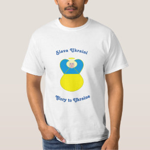 Camiseta Slava Ukraini Glória à Ucrânia Anjo