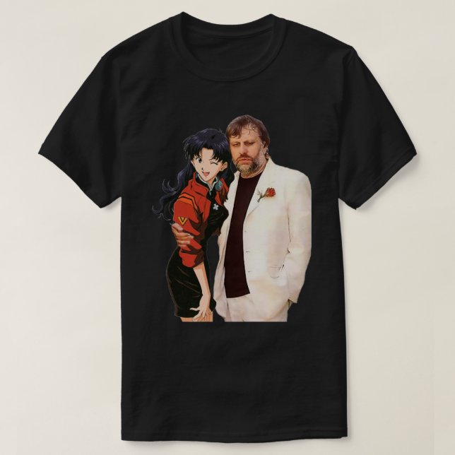 Camiseta Slavoj Zizek com waifu (Frente do Design)