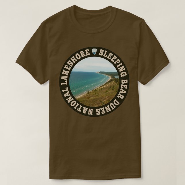 Camiseta Slear Bear Dunes National Lakeshorle (Frente do Design)