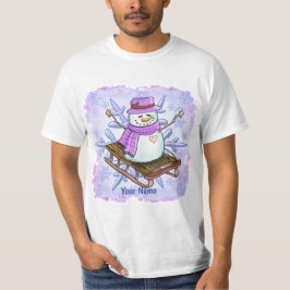 Camiseta Sled Snowman