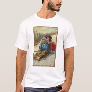 Camiseta Sledding das meninas de ChristmasTwo