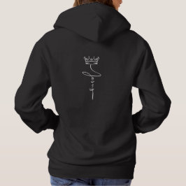 Camiseta Sleek Black Hoodie 'Jesus' Crown Modern Streetwear