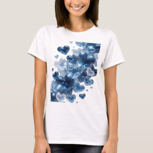 Camiseta Sleek Silver BLUE HEARTS Statement