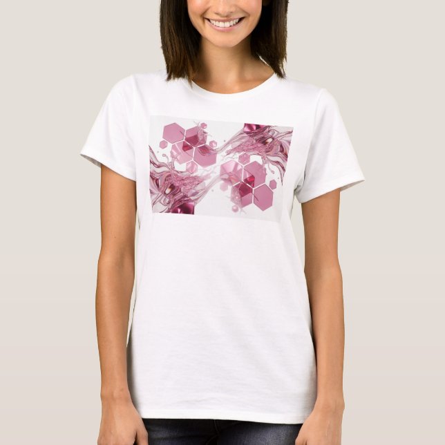 Camiseta Sleek Silver com Estilo de ARTE ABSTRATA (Frente)
