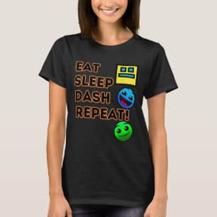 Camiseta Sleep Dash Repetir Jogador de Vídeo Geometria do J